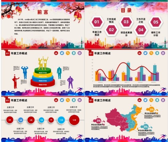 中国风企业汇报PPT模板下载